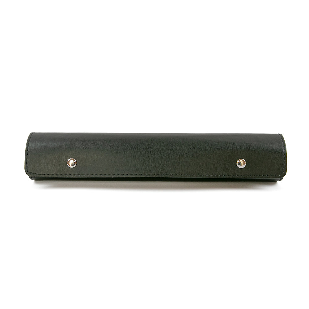 Falmouth roll-up backgammon set: faux leather - travel size