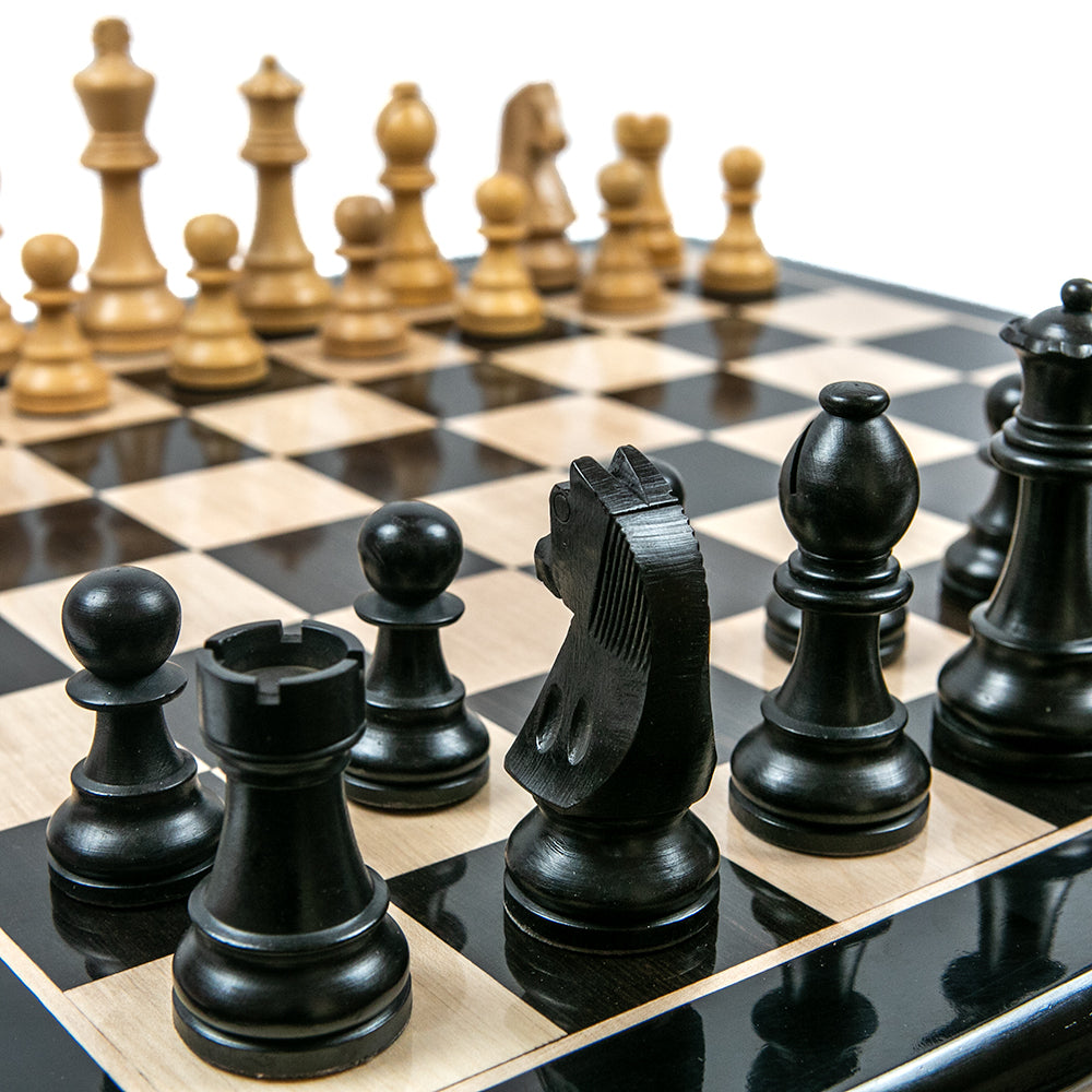 SECONDS: Kingston chess board: ebony and maple