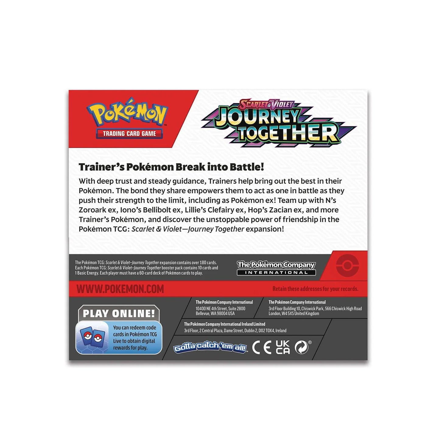 Pokémon TCG: Scarlet & Violet 9 – Journey Together - Booster CDU (PRE-ORDER)