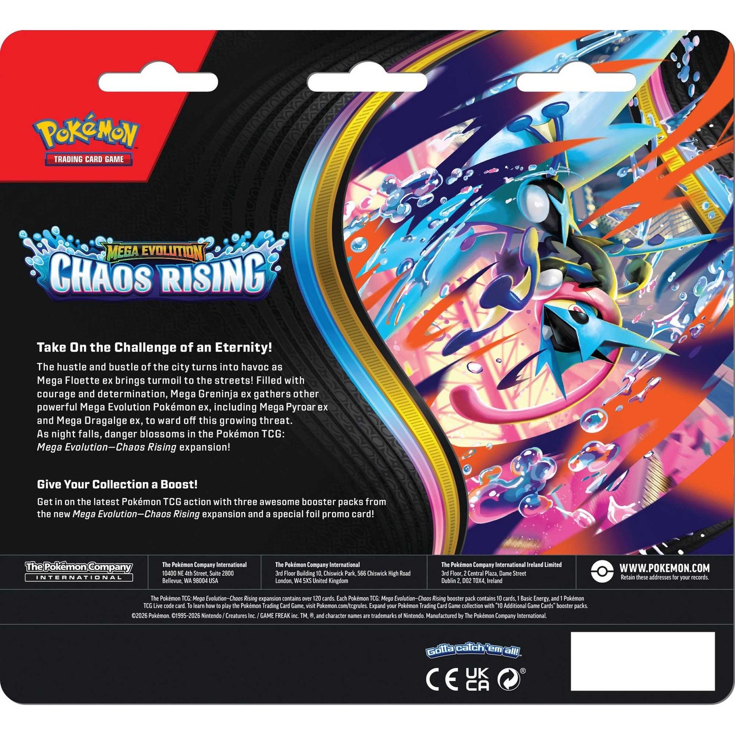 Pokémon TCG: Mega Evolution Chaos Rising - 3-Pack CDU (12)