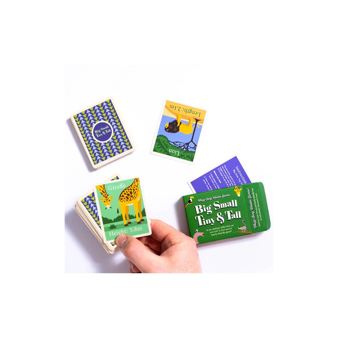 Big, Small, Tiny, and Tall card game